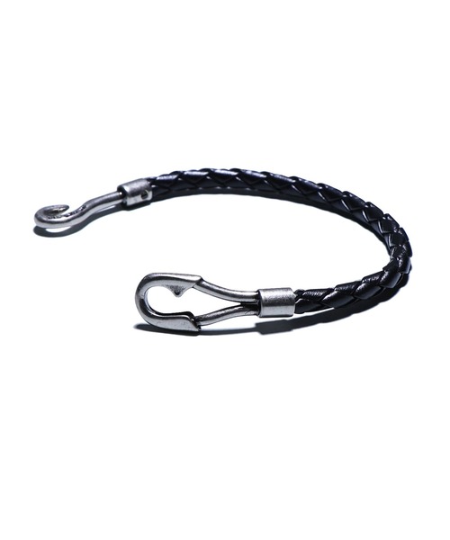 JAM HOME MADE（ジャムホームメイド）の「編み込み レザー シングル ブレスレット/メンズ/レディース/ユニセックス/牛革（ブレスレット・メンズ・ブラック×シルバー/グレー/ブラウン/ネイビー/ピンク・ONE SIZE）」の11枚目の写真