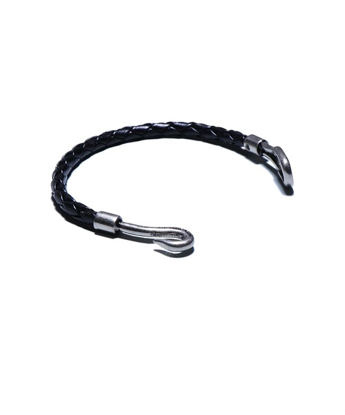 JAM HOME MADE（ジャムホームメイド）の「編み込み レザー シングル ブレスレット/メンズ/レディース/ユニセックス/牛革（ブレスレット・メンズ・ブラック×シルバー/グレー/ブラウン/ネイビー/ピンク・ONE SIZE）」の12枚目の写真