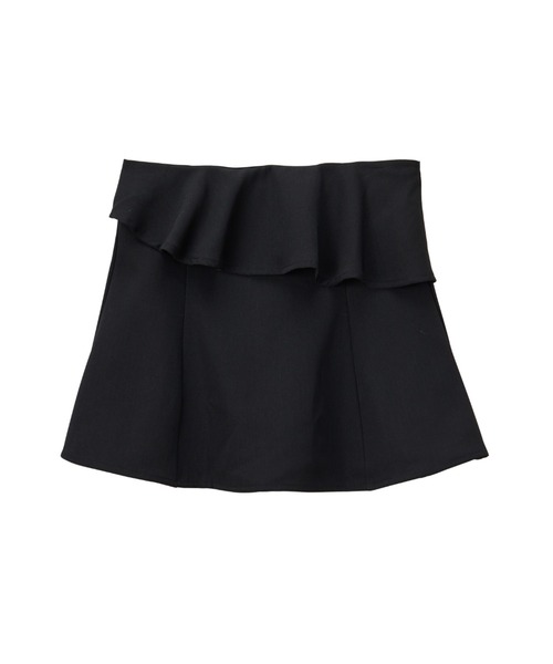 Na+H フリルビスチェ 黒 セール】TAFTA FRILL BUSTIER/タフタフリルビスチェ（シャツ