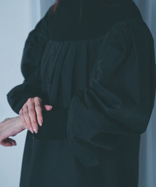 Nora Lily（ノラリリー）の「【Nora Lily】「elle」Kitting Blocking Hi-Neck Blouse（シャツ/ブラウス・レディース・ブラック×ブラック/グレー×ホワイト/レッド系その他・FREE）」の10枚目の写真