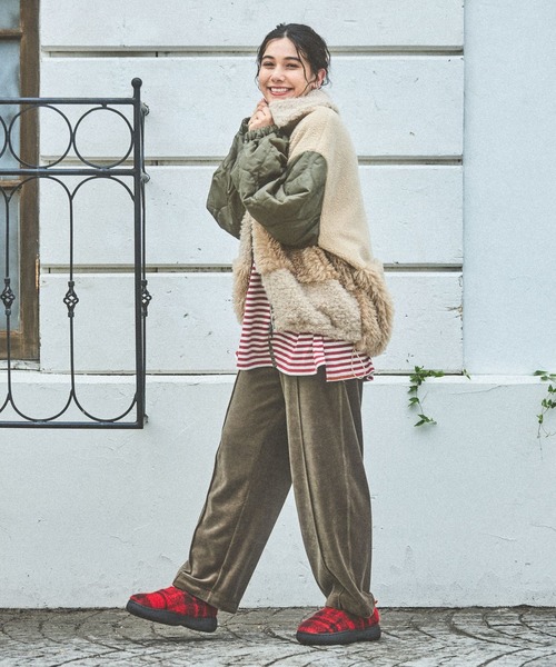 niko and...（ニコアンド）の「オリジナルニコモコモックシューズ（スリッポン・レディース・ブラック/シルバー/その他1/その他2/ベージュ/ホワイト系その他/レオパード/ブラック系/チェック/アイボリー系・SMALL/MEDIUM/LARGE）」の14枚目の写真