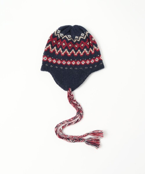 BEAMS HEART(ビームスハート)の「ノルディック イヤー ワッチキャップ(ニットキャップ/ビーニー・レディース・チャコールグレー/グレー/ホワイト系その他5/ネイビー・ONE SIZE)」の18枚目の写真