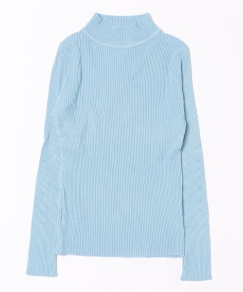 STYLEBLOCK(スタイルブロック)の「プチハイネックリブニット(ニット/セーター・レディース・スカイブルー/グレー/ダークグリーン/ブラック/ホワイト/ベージュ系その他/グリーン系その他/カーキ/イエロー/パープル/ロイヤルブルー/レッド系その他・FREE)」の8枚目の写真