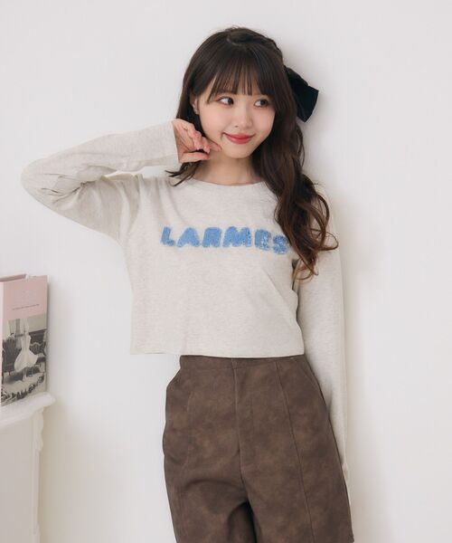 ems excite(エムズエキサイト)の「デニムアップリケTEE(Tシャツ/カットソー・レディース・ブラック/ピンク/ホワイト系その他・FREE)」の8枚目の写真