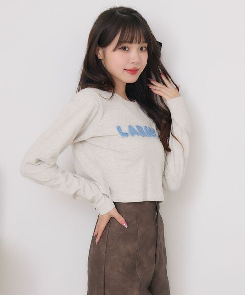 ems excite(エムズエキサイト)の「デニムアップリケTEE(Tシャツ/カットソー・レディース・ブラック/ピンク/ホワイト系その他・FREE)」の9枚目の写真