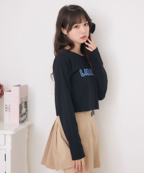 ems excite(エムズエキサイト)の「デニムアップリケTEE(Tシャツ/カットソー・レディース・ブラック/ピンク/ホワイト系その他・FREE)」の17枚目の写真