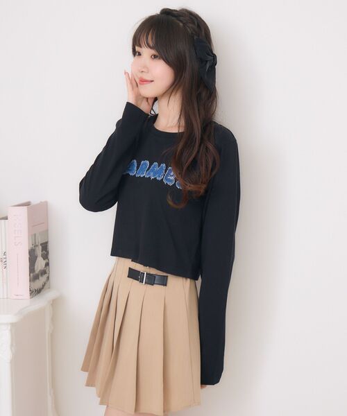 ems excite(エムズエキサイト)の「デニムアップリケTEE(Tシャツ/カットソー・レディース・ブラック/ピンク/ホワイト系その他・FREE)」の18枚目の写真