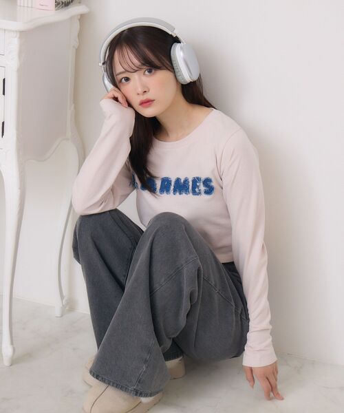 ems excite(エムズエキサイト)の「デニムアップリケTEE(Tシャツ/カットソー・レディース・ブラック/ピンク/ホワイト系その他・FREE)」の20枚目の写真