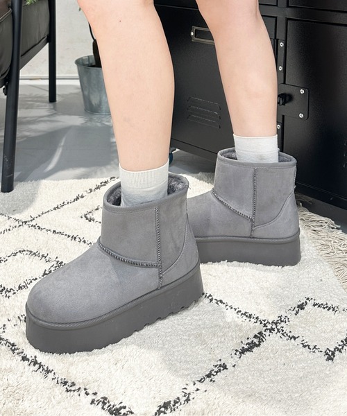 sedacle girl(セダクルガール)の「厚底ムートンブーツ(ブーツ・レディース・グレー/ブラック/ブラウン・SMALL/MEDIUM/LARGE)」の7枚目の写真