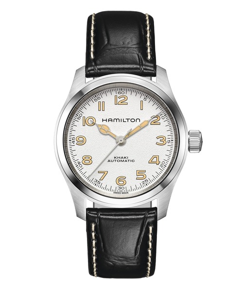 HAMILTON（ハミルトン）の「HAMILTON [ハミルトン] 腕時計 Khaki Field （カーキ フィールド） Murph オート 自動巻き 38MM ホワイト×ブラック（アナログ腕時計・メンズ・ホワイト・FREE）」の2枚目の写真