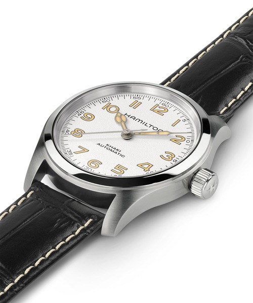 HAMILTON（ハミルトン）の「HAMILTON [ハミルトン] 腕時計 Khaki Field （カーキ フィールド） Murph オート 自動巻き 38MM ホワイト×ブラック（アナログ腕時計・メンズ・ホワイト・FREE）」の3枚目の写真
