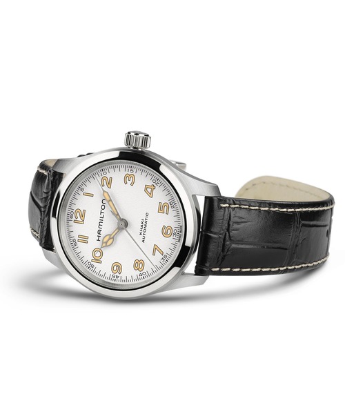 HAMILTON（ハミルトン）の「HAMILTON [ハミルトン] 腕時計 Khaki Field （カーキ フィールド） Murph オート 自動巻き 38MM ホワイト×ブラック（アナログ腕時計・メンズ・ホワイト・FREE）」の4枚目の写真