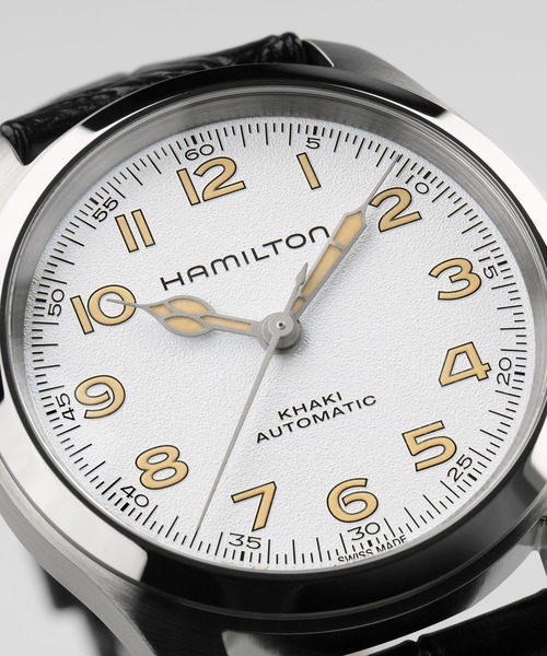 HAMILTON（ハミルトン）の「HAMILTON [ハミルトン] 腕時計 Khaki Field （カーキ フィールド） Murph オート 自動巻き 38MM ホワイト×ブラック（アナログ腕時計・メンズ・ホワイト・FREE）」の5枚目の写真