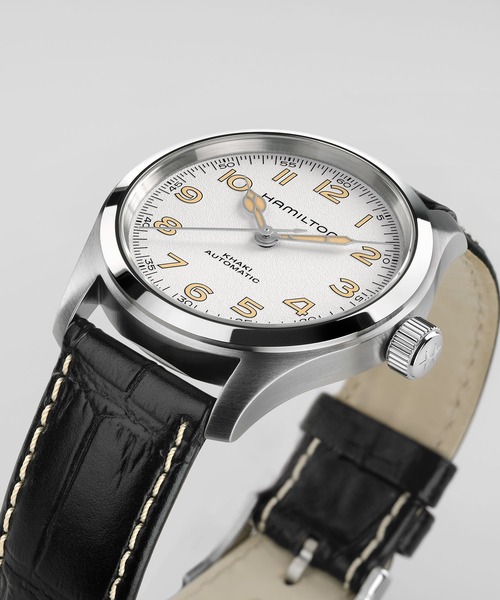 HAMILTON（ハミルトン）の「HAMILTON [ハミルトン] 腕時計 Khaki Field （カーキ フィールド） Murph オート 自動巻き 38MM ホワイト×ブラック（アナログ腕時計・メンズ・ホワイト・FREE）」の6枚目の写真