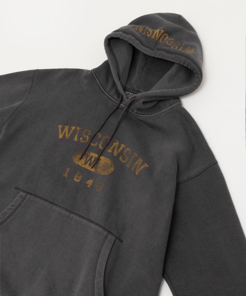 Mac-House（マックハウス）の「【限定展開】GOOD CREWxNUTMEGヴィンテージ風パーカー（パーカー・メンズ・チャコールグレー/オフホワイト・XL/L/M）」の2枚目の写真