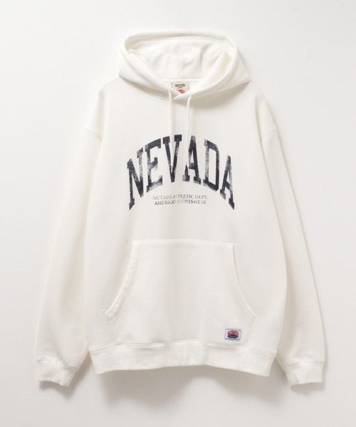 Mac-House（マックハウス）の「【限定展開】GOOD CREWxNUTMEGヴィンテージ風パーカー（パーカー・メンズ・チャコールグレー/オフホワイト・XL/L/M）」の3枚目の写真