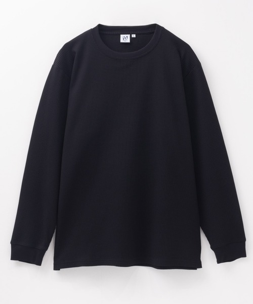 NAVY(ネイビー)の「NAVYFIT ストレッチワッフル長袖Tシャツ(Tシャツ/カットソー・メンズ・ホワイト/ブラック・S/XL/L/M)」の5枚目の写真