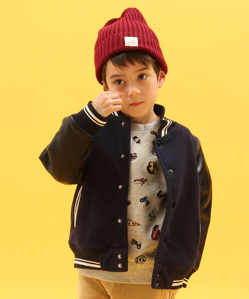 GLOBAL WORK（グローバルワーク）の「【キッズ】ソデキリカエスタジャン15/566261（ブルゾン・キッズ・グレー/ネイビー/ブラック/グレー系その他・X-LARGE/LARGE/SMALL/MEDIUM）」の4枚目の写真