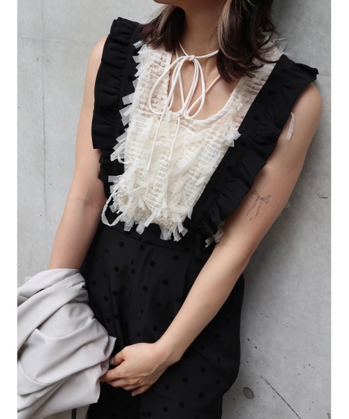 jumelle（ジュメロ）の「dot 2way salopette（サロペット/オーバーオール・レディース・ブラック・SMALL/MEDIUM）」の18枚目の写真