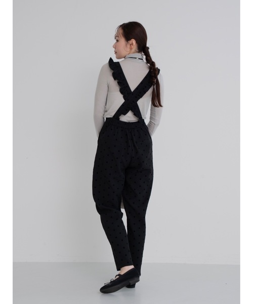 jumelle（ジュメロ）の「dot 2way salopette（サロペット/オーバーオール・レディース・ブラック・SMALL/MEDIUM）」の4枚目の写真