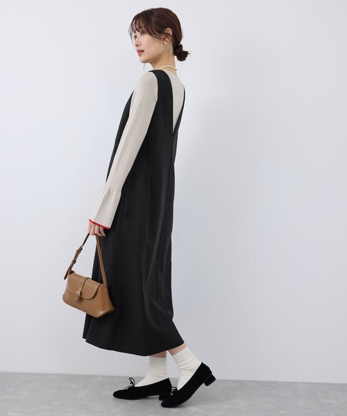 ROPE' PICNIC（ロペピクニック）の「前後2WAY/ジャージメルトンワンピース（ワンピース・レディース・ブラック/ダークブラウン/グレー・38/36）」の9枚目の写真