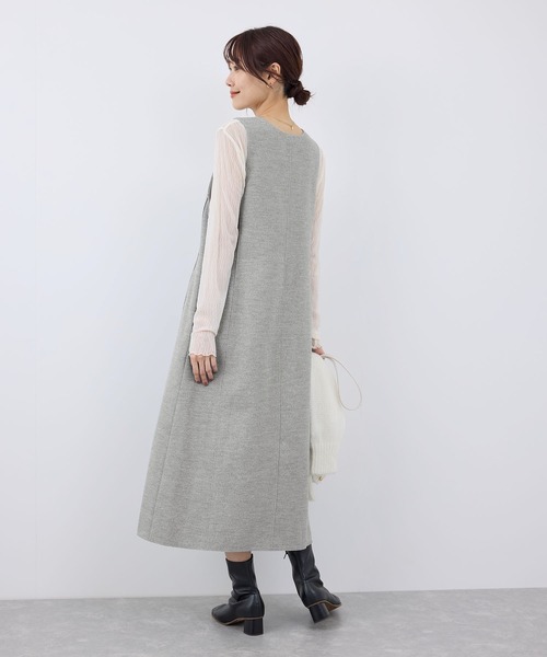 ROPE' PICNIC（ロペピクニック）の「前後2WAY/ジャージメルトンワンピース（ワンピース・レディース・ブラック/ダークブラウン/グレー・38/36）」の14枚目の写真