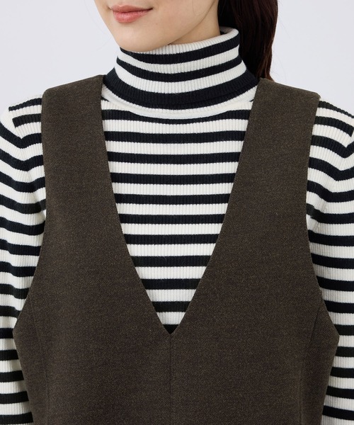 ROPE' PICNIC（ロペピクニック）の「前後2WAY/ジャージメルトンワンピース（ワンピース・レディース・ブラック/ダークブラウン/グレー・38/36）」の21枚目の写真