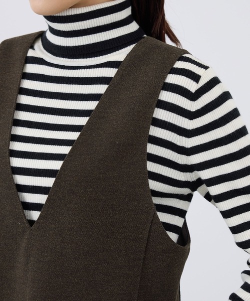 ROPE' PICNIC（ロペピクニック）の「前後2WAY/ジャージメルトンワンピース（ワンピース・レディース・ブラック/ダークブラウン/グレー・38/36）」の22枚目の写真