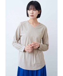 IEDIT 大人にふさわしい日本製 ていねいに仕立てたクワトロセブン(TM)Vネックカットソー