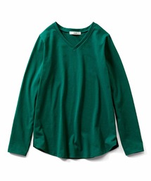 IEDIT（イディット）の「ＩＥＤＩＴ　大人にふさわしい日本製　ていねいに仕立てたクワトロセブン（ＴＭ）Ｖネックカットソー（Tシャツ/カットソー）」