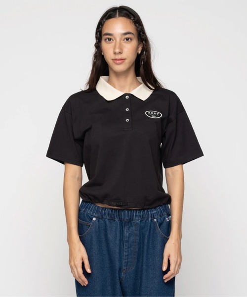 ROXY(ロキシー)の「DESERT FLOWER /ロキシードローコードポシャツ(ポロシャツ・レディース・ホワイト/グリーン/ブラック・MEDIUM/LARGE/SMALL)」の13枚目の写真