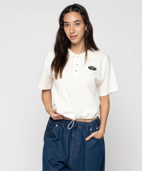 ROXY(ロキシー)の「DESERT FLOWER /ロキシードローコードポシャツ(ポロシャツ・レディース・ホワイト/グリーン/ブラック・MEDIUM/LARGE/SMALL)」の8枚目の写真
