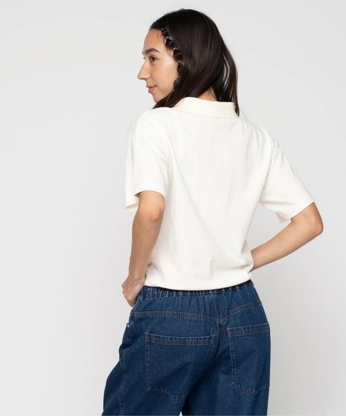 ROXY(ロキシー)の「DESERT FLOWER /ロキシードローコードポシャツ(ポロシャツ・レディース・ホワイト/グリーン/ブラック・MEDIUM/LARGE/SMALL)」の9枚目の写真