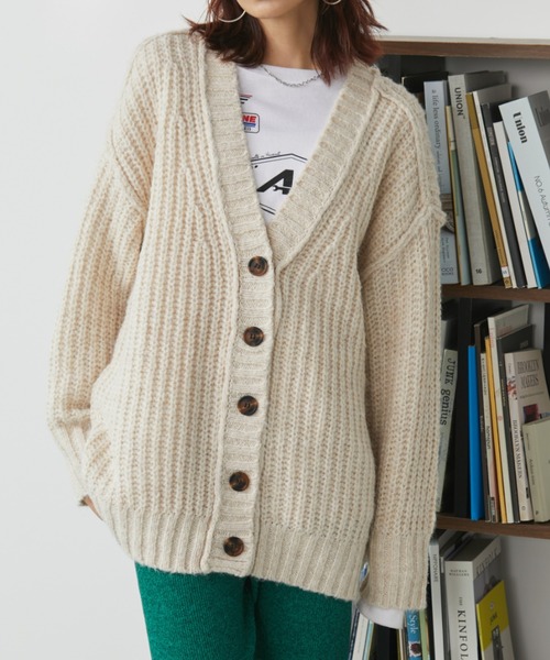 セール】ミックスニットオーバーサイズカーディガン（カーディガン