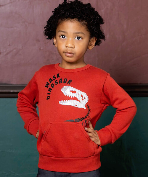 【セール】恐竜化石発掘トレーナー(100~160cm)（スウェット）｜WASK（ワスク）