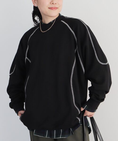 CRAFT STANDARD BOUTIQUE（クラフトスタンダードブティック）の「【ユニセックス】裏毛切り替えプルオーバー（スウェット・レディース・ホワイト系その他/マスタード/ブラック/ブルーグリーン・M/L/XL）」の3枚目の写真