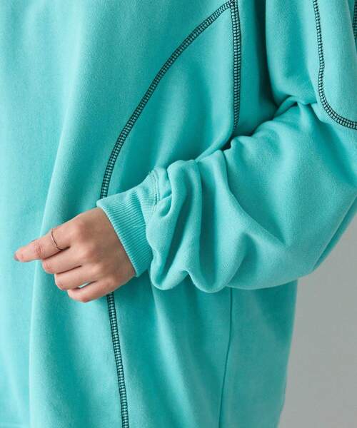 CRAFT STANDARD BOUTIQUE（クラフトスタンダードブティック）の「【ユニセックス】裏毛切り替えプルオーバー（スウェット・レディース・ホワイト系その他/マスタード/ブラック/ブルーグリーン・M/L/XL）」の12枚目の写真