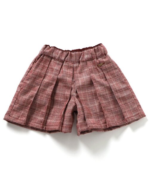 Seraph(セラフ)の「ラメチェックキュロットパンツ(その他パンツ・キッズ・ライトインディゴブルー/ブラウン/レッド・140/80/90/100/110/120/130)」の3枚目の写真