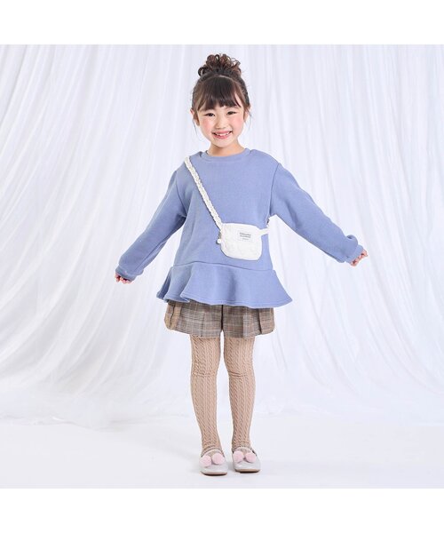 Seraph(セラフ)の「ラメチェックキュロットパンツ(その他パンツ・キッズ・ライトインディゴブルー/ブラウン/レッド・140/80/90/100/110/120/130)」の5枚目の写真