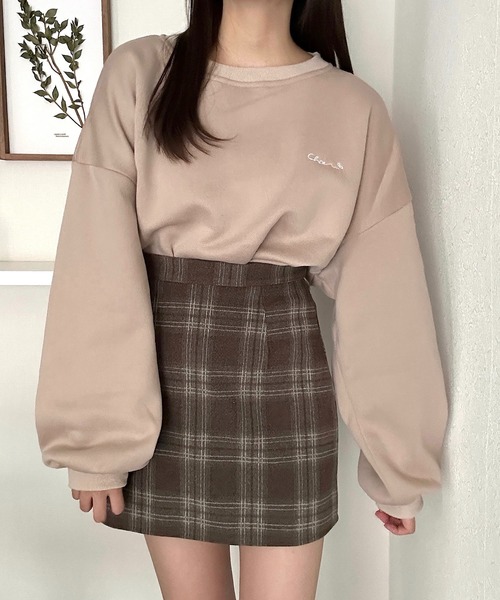 Cham.（チャム）の「ゆるだぼロゴスウェット（スウェット・レディース・ブラック/ナチュラル/ブラウン・F）」の11枚目の写真