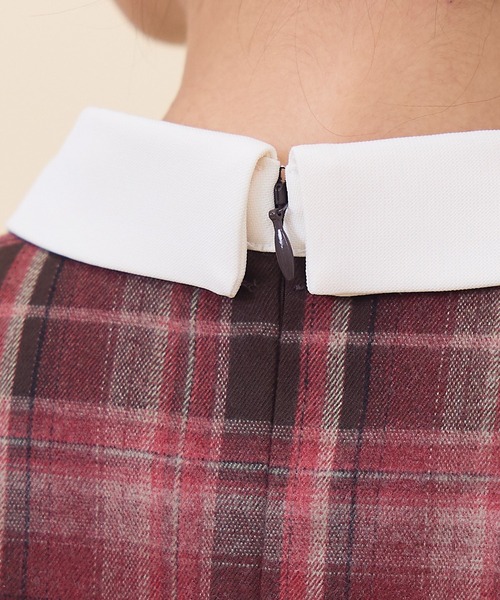 REDYAZEL(レディアゼル)の「【セットアップ可能】ネクタイチェックトップス(シャツ/ブラウス・レディース・オレンジ/ブルー/ネイビー・SMALL/MEDIUM)」の18枚目の写真