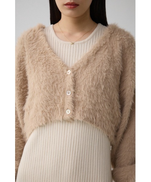 AZUL by moussy(アズールバイマウジー)の「シャギーセットニットワンピース(ワンピース・レディース・アイボリー/ブラック・SMALL/MEDIUM)」の9枚目の写真