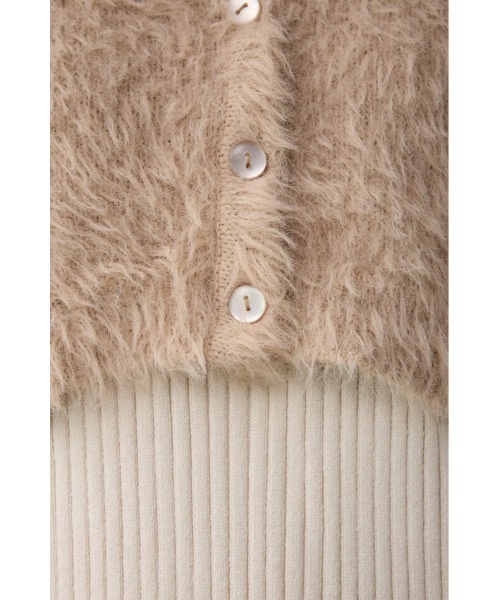 AZUL by moussy(アズールバイマウジー)の「シャギーセットニットワンピース(ワンピース・レディース・アイボリー/ブラック・SMALL/MEDIUM)」の12枚目の写真