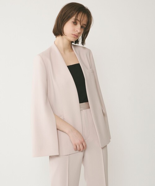 GRACE CONTINENTAL（グレースコンチネンタル）の「ダブルクロスノーカラージャケット（ノーカラージャケット・レディース・ベージュ/ブラック・34/36/38）」の7枚目の写真