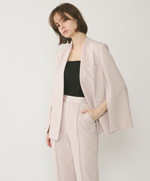 GRACE CONTINENTAL（グレースコンチネンタル）の「ダブルクロスノーカラージャケット（ノーカラージャケット・レディース・ベージュ/ブラック・34/36/38）」の11枚目の写真