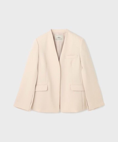 GRACE CONTINENTAL（グレースコンチネンタル）の「ダブルクロスノーカラージャケット（ノーカラージャケット・レディース・ベージュ/ブラック・34/36/38）」の12枚目の写真