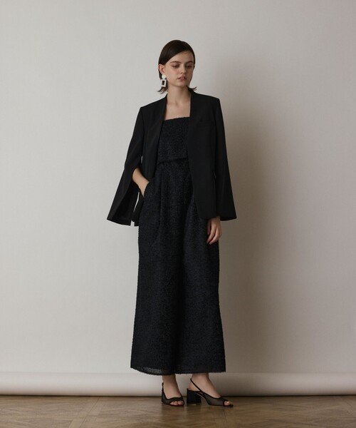 GRACE CONTINENTAL（グレースコンチネンタル）の「ダブルクロスノーカラージャケット（ノーカラージャケット・レディース・ベージュ/ブラック・34/36/38）」の13枚目の写真