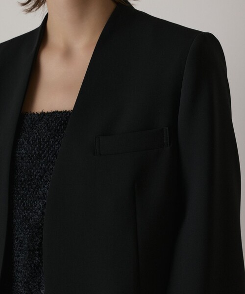 GRACE CONTINENTAL（グレースコンチネンタル）の「ダブルクロスノーカラージャケット（ノーカラージャケット・レディース・ベージュ/ブラック・34/36/38）」の18枚目の写真