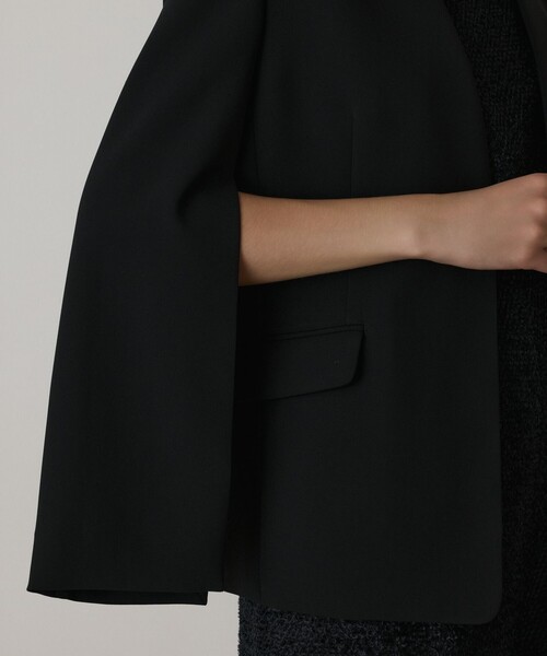 GRACE CONTINENTAL（グレースコンチネンタル）の「ダブルクロスノーカラージャケット（ノーカラージャケット・レディース・ベージュ/ブラック・34/36/38）」の19枚目の写真