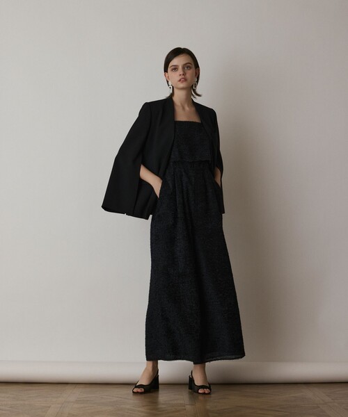 GRACE CONTINENTAL（グレースコンチネンタル）の「ダブルクロスノーカラージャケット（ノーカラージャケット・レディース・ベージュ/ブラック・34/36/38）」の20枚目の写真